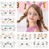 Joyfulglam Glitter Face Tattoos For Kids Cat Deer Face Makeup Paint for Kids Boys Girls Party Bag Filler Birthday Party Supplies Favors Unicorn Mermaid Toddler Temporary Tattoo Stickers