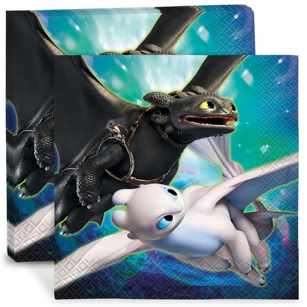 How To Train Your Dragon 3 Luncheon Napkins - 6.5" x 6.5", 16 Pcs