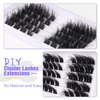 Cluster Lashes Wispy Eyelash Extensions 3D Flat DIY Flat Lash Clusters Individual Faux Mink Lashes False Eyelashes Pack by ALICE