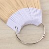 OSALADI 30Pcs Real Hair Color Rings Testing Color Samples Remy Human Hair Swatches,3 Degree Color