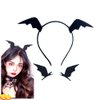 YangQian Halloween Bat Wing Headband Hair Clips for Women Girls Bat Hair Accessories Halloween Cosplay Costume Devil Bat Ears Headband Headpiece Hair Barretts for Halloween Gifts 3Pcs