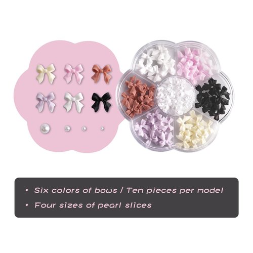 Colorful Bow-Knot Nail Stud Rhinestones Crystal, 3D Bow-Knot Colorful Nail Charms Set for Nail Stones Design DIY Decoration Jewel Stones Nail Art Rhinestones 1