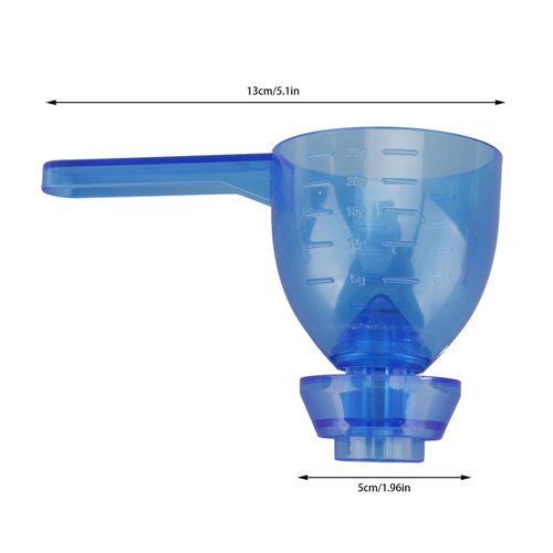 Funnel Measuring Spoons, Spill Proof Kitchen Tools, Reusable ABS Plastic, 4 Piece Set, Multi Purpose Powder Scoop with Built-in Funnel Design