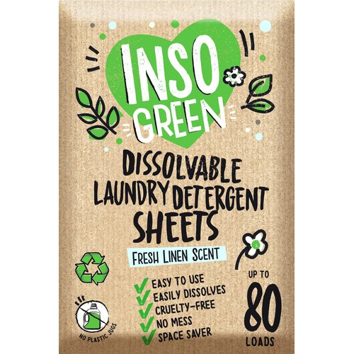 Eco Laundry Detergent Sheets - 80 Loads Laundry Sheets Detergent - 40 No Plastic Jug Washer Sheets - No Mess & Space-Saving Travel Laundry Detergent
