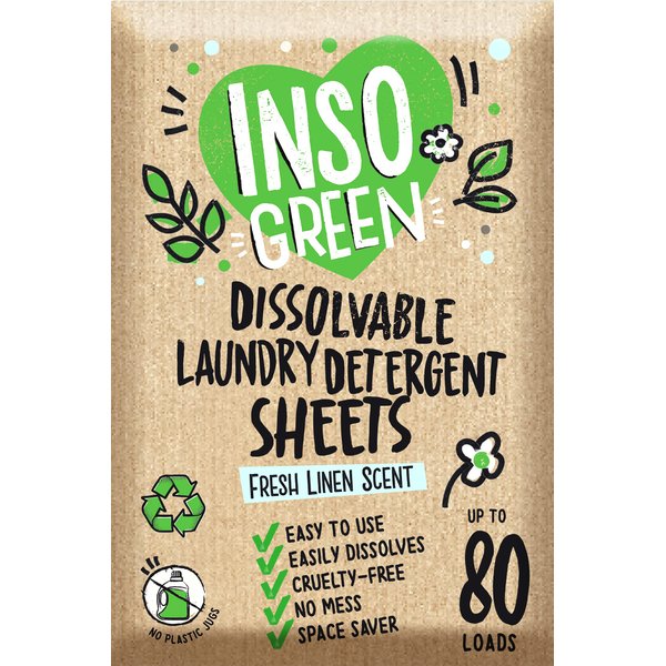 Eco Laundry Detergent Sheets - 80 Loads Laundry Sheets Detergent - 40 No Plastic Jug Washer Sheets - No Mess & Space-Saving Travel Laundry Detergent