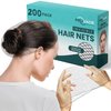 Pruvade - Invisible Hair Nets for Women & Men | 200 Pack | Elastic 24" Mesh Hair Net for Buns, Long Hair & Short Hair - Hairnets for Ballet Dancers, Sleeping, Wig Storage, Food Service & More