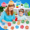 Veais Alphabet Bath Toys, 26pcs Floating Starfish Bath Toy,Montessori Educational Preschool ABC Learning Toys with Mesh Bag for Toddlers Age 2 3 4