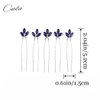 Casdre Crystal Bride Wedding Hair Pins Bridal Hair Piece Wedding Hair Accessories for Women and Girls (Pack of 5) (B Blue)