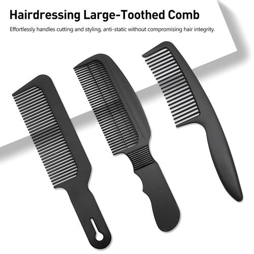 3 Pieces Hair Cutting Comb Barber Comb for Men Women Hair Styling Combs Fine Teeth Carbon Comb Set Anti Static Heat Resistant Hairdressing Comb