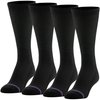 MediPeds womens Peds Crew With Non-binding Top Cushion 4 Pairs diabetic socks and shoe insoles, Black, Men s 6-9 Women 7-10 US
