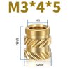 60pcs M3 Threaded Insert OD5mm L4mm Brass Nut Knurled Inserts Heat Embedment Nuts Compatible with Voron 2.4 Trident Switchwire DIY 3D Printer