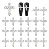 WOKOTO 20pcs Luxury Cross Nail Charms For Nail Art 3d Jewelry Flat Back Crystal Rhinestones Nail Cross Charms For Nails Crystal Cross Nail Art Charms Clear Diamond Cross Nail Jewels Nail 3d Charms