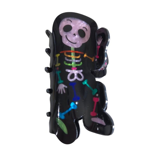 Generic Cartoon Halloween Skull Hair Clip,Acrylic Claw Clip for Women,Women Hair Accessories,Black, 1 Count (Pack of 1)