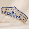 HEWEICSY Blue Tiaras and Crowns for Women,Wedding Tiara for Bride,Rhinestone Queen Crown,Crystal Costume Hair Accessories for Birthday Prom Party