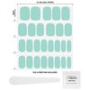 Dashing Diva Nail Strips - Iced Mint | UV Free, Chip Resistant, Long Lasting Gel Nail Stickers | Contains 27 Nail Wraps, 1 Prep Pad, 1 Nail File