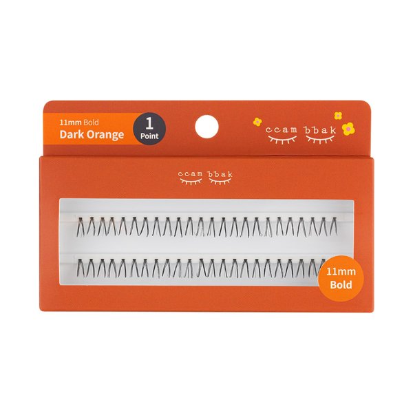 CCAMBBAK Bold - Looks So Natural False Eyelashes Handmade Lightweight Individual Lashes K-Beauty Extension Lengthening Wisps Authentic Fake Eyelashes (11mm Bold (Black), 1Point)