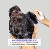 TADA BEAUTY Scalp Massager Hair Shampoo Brush Shower Scalp Scrubber l Head Massager for Hair Growth for Women, Men and Kids (Black & Purple)
