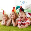 Chicken Headband 3pcs Rooster Hair Hoop Headwear Plush Animal Headbands Ear Horn Hair Hoop Chicken Beak Costume Hair Band Easter Dress-Up Party Supplies