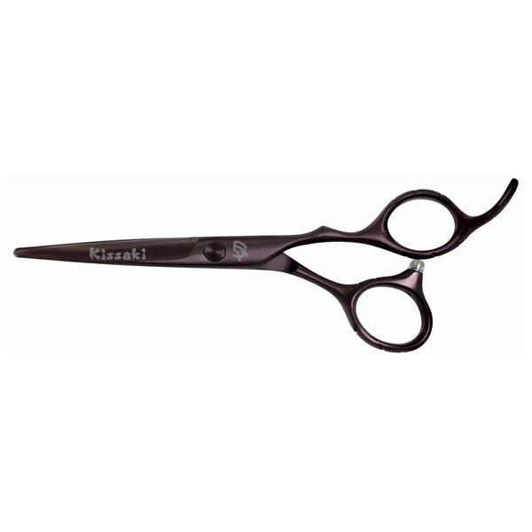 Kissaki Hair Scissors 5.5 inches Futasuji Black Cherry Satin Finished Hair Cutting Shears Hairdressing Scissors