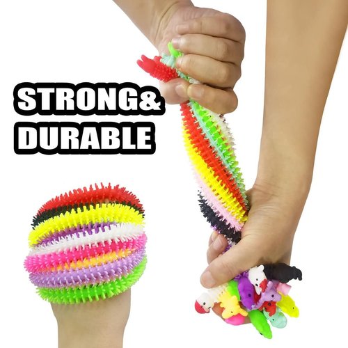 24 Pack Holiday Stretchy Strings Sensory Fidget Toys Pack with Santa Claus,Snowman,Elk,Great for Kids Students Stress Relief and Anti-Anxiety Toys Assortment Christmas Party Favors (Christmas)