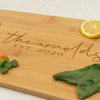 Personalized Bamboo Cutting Board - Handmade Rustic Kitchen Decor - Large Durable Butcher Block Alternative with Engraving - Eco-Friendly Gift for Housewarming or Wedding