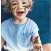 Ooopsiun Glitter Dinosaur Temporary Tattoos for Kids - 70 Gold Glitter Styles, Dinosaur Birthday Party Decorations Supplies Favors for Boys Kids