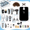 deAO Barber Shop Pretend Play Toy,29 PCS Kids Shaving Kit for Boys,Styling Accessories with Hair Dryer,Hair Straightener,Stylist Apron,Boys Grooming Salon Set Gift for Kids 3+