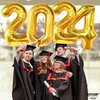 KatchOn, Gold 2024 Balloons Number - Huge, 42 Inch | 2024 Balloons Gold for Graduation Decorations Class of 2024 | Graduation Balloons, 2024 Graduation Decorations | Graduation Party Decorations 2024