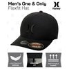 Hurley Men's One and Only Flexfit Hat, Black, Small/Medium