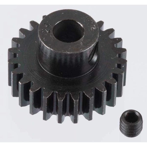 Robinson Racing 8624 Extra Hard 24 Tooth Blackened Steel 32P Pinion 5Mm