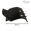 Parcelona French Paw Black Wide Covered Spring Side Slide In Jaw Yoga Hair Claw Clip