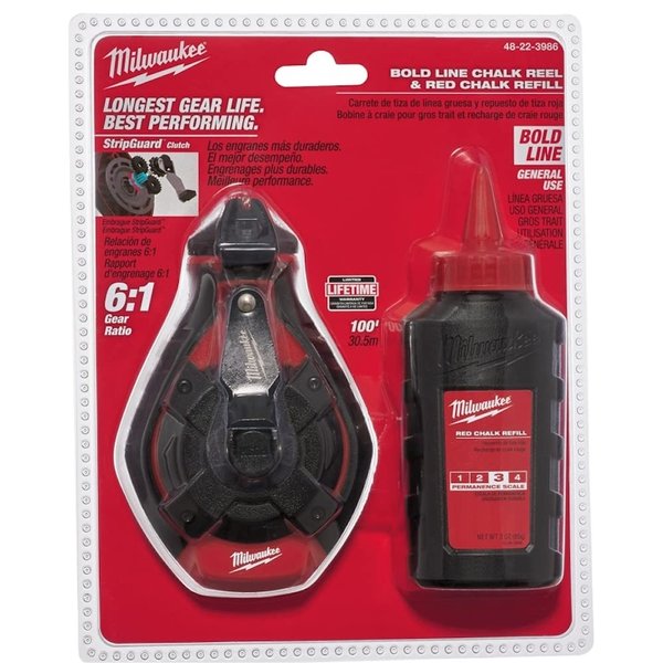 Milwaukee 48-22-3986 100 ft. Bold Line Kit with Red Chalk