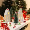 MiniInflat 50 Pcs Mini Snowman Figurines Xmas Santa Rubber Figurines Gingerbread Man Tabletop Figurine Micro Landscape Ornament Mini Garden Dollhouse Accessories for Crafts DIY Party