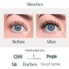 FlutterHabit The Shorties Lashes, DIY Lash Extensions [Up to 10 Day Wear], Natural & Neat Doll-Eyed Cluster Lashes, Salon Quality Eyelashes Extensions, Natural Lashes, No Lash Glue Included