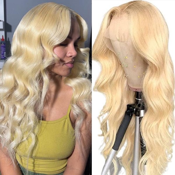 ITODAY 613 Blonde Lace Front Wigs Human Hair 220% Density 13x4 Body Wave Human Hair Wigs forWomen 613 HD Lace Frontal Wigs Human Hair Pre Plucked Natural Hairline (22 inch, 613 13x4 Body Wave)