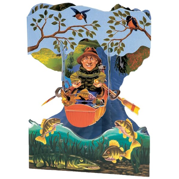 Santoro Interactive 3D Swing Greeting Card, Fishing Boat