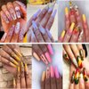 Natural Coffin Acrylic Nails-500pcs Half Cover Nails Coffin Shaped Ballerina Nails Tips Long Acrylic False Fake Nail Artificial, 10 Size with Box
