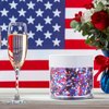 Paminify 4th of July Glitter Gel,USA Flag Pride Face Glitter,Presidents'Day Independence Day Sparkle Glitter Face Paint,Festival Sparkling Body Glitter for Women,Celebrations Holographic Chunky Makeup
