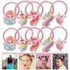 MERRYHAPY 5 Pairs Unicorn Hair Accessories Rubber Bands Hair Ties Tiara Women Hair Ring Elastic Hair Tie Hair Elastics Ponytail Holders Hair Rope Plastic Mermaid Girl Elasticity