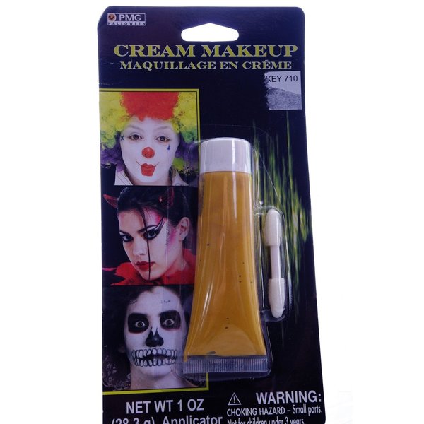 Yellow Cream Face and Body Halloween Makeup