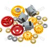 TEESE 24pcs Technic-Differential-Gear-Box-kit of 3, Compatible with Technic-Parts, for MOC Technic-Project-Track-Car-Bulk-Blocks