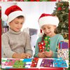 JUNEBRUSHS 30 Sets Christmas Craft Kits, DIY Christmas Bookmarks Craft with Assorted Snowman Santa Gingerbread Stickers Christmas Ornament Crafts Classroom Activities Party Favors