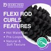Darling Flexi Rod Curls 6X Crochet Hair Extensions, (3 packs of 2x per pack), Natural & Soft Texture, Fluffy Wand Curl, 14 Inch, 1B