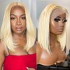 Blonde Bob Wig Human Hair 613 Lace Front Wig Human Hair 13X4 lace Front Bob Wig Human Hair Pre Plucked With Baby Hair 180% Density 613 Short Bob Wigs Human Hair for Women 16 Inch