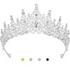 Ｎｏｏｎｈｏｒｓｅ Headbands for Women Beautifully Silver Tiara & Crown Silver Girls Cosplay Halloween Princess Queen Crown Prom Queen Gift Sets