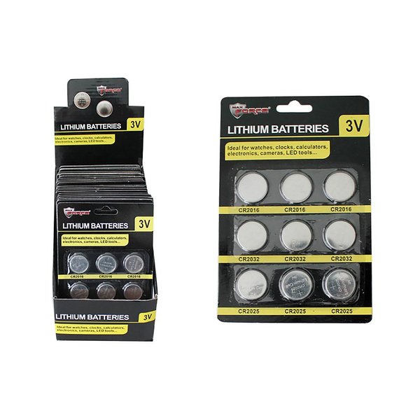 Diamond Visions Max Force 2220642 9 Piece Lithium Battery Card Multipack (18 Assorted Batteries)