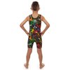 KO Sports Gear - Unisex Wrestling Singlet (Paint Splatter, Adult Small)