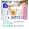 iMeshbean® Depilatory Roll on Wax Heater Roller Warmer Cartridge Strips Honey & Milk Hair Removal Kit for Women Men (2 Wax & 1 Paper)