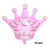 40 Inch Pink Number 5 Balloons With Crown,5th Birthday Decorations,Anniversary Party Supplies. (Pink 5)