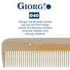 Giorgio G40 Handmade All Fine Tooth Pocket Comb, Hair Comb Straightener for Everyday Grooming Styling Hair, Mustache and Beard for Men Women and Kids, Use Dry or with Balms, Saw Cut and Polished